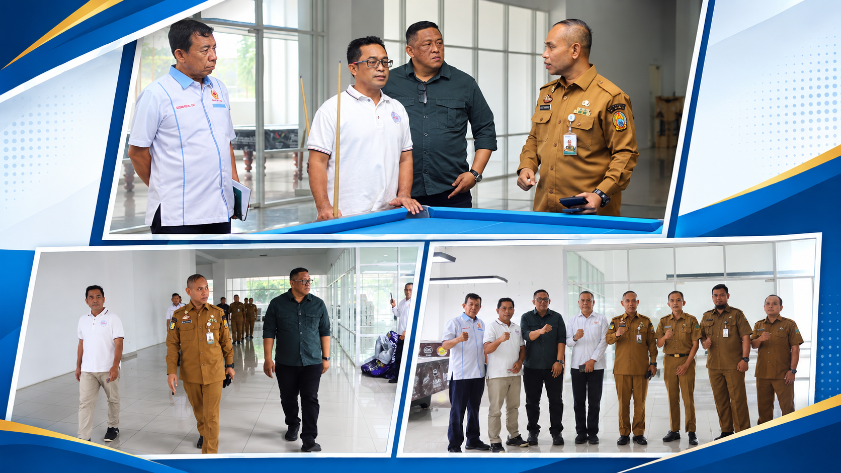 KADISPORASU BERSAMA PENGURUS KONI SUMUT TINJAU VENUE BILIAR